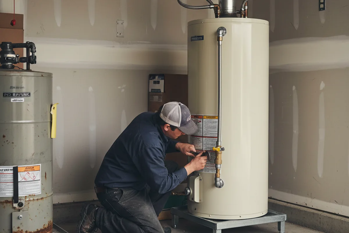 Water heater and shutoff valve replacement in Waterloo